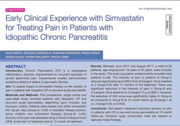 Paper on Simvastatin in chronic pancreatitis